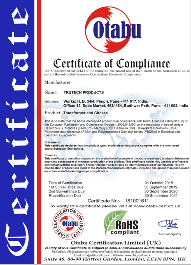 Certificate of Compliance